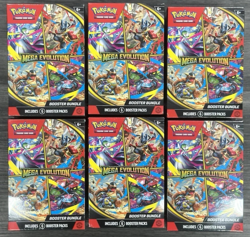 6x Pokemon TCG Mega Evolution Booster Bundle - Lot of 6 - Factory Sealed NEW - Image 1