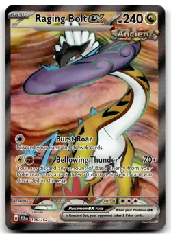 Raging Bolt EX 196/162 - Ultra Rare Temporal Forces Pokemon TCG 2024 - NM Card - Image 1