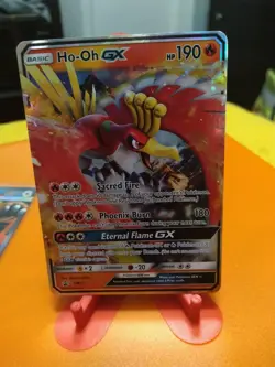 Ho-Oh GX SM57 Black Star Promo Ultra Rare Full Art Holo Pokemon Card - Image 1