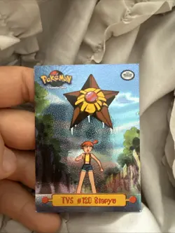TV5 Staryu #120 Textured Holo Pokemon Topps Series 1 Card - LP - Image 1