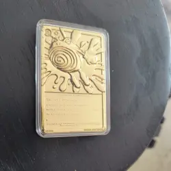 NINTENDO POLYWHIRL LIMITED EDITION 23K GOLD OLATED TRADING CARD - Image 2
