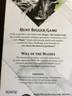 NIP MTG 2015 Core Set Intro Pack 'Will of The Masses' Magic the Gathering+2 Boos - Image 2