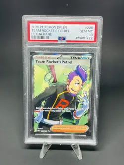2025 Pokemon TEAM ROCKET'S PETREL 226/182 SV:EN DRI ULTRA RARE GEM MINT PSA 10 - Image 1