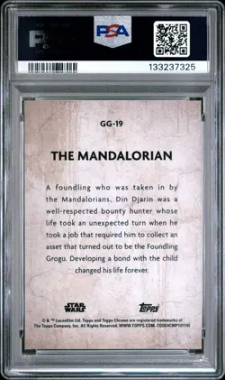 THE MANDALORIAN 2025 TOPPS CHROME STAR WARS GALACTIC GRAFFITI #GG19 PSA 10 - Image 2