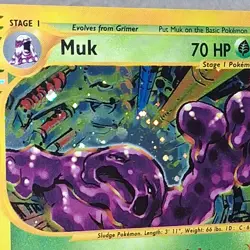 2002 POKEMON CARD MUK 70HP STAGE 1 HOLO H17/H32 BLK STAR E READER EXC COND - Image 3