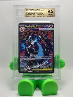 2025 Pokemon MEGA Evolution Black Star #023 Mega Charizard Beckett 9.5 GEM MINT - Image 1