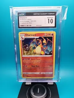 CGC 10 2020 Pokemon TCG Charizard Cracked Ice Holo Vivid Voltage #25 025/185 - Image 1