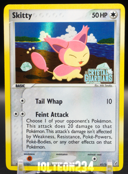 Pokemon TCG - Skitty 41/100 EX Crystal Guardians Reverse Holo Uncommon - Image 1