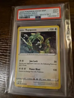 2024 Pokemon SWSH BSP Rayquaza Holo Crown Zenith Coll Sea&Sky #029 PSA 9 Mint - Image 1