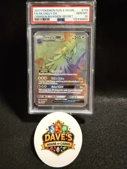 PSA 10 FA Silvally GX Sun & Moon Crimson Invasion Pokemon #119 Secret 2017 - Image 1