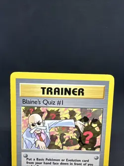 Blaine's Quiz #1 097/132 Gym Heroes Regular Rare WOTC Pokemon TCG Ken - Image 3