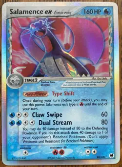 Salamence ex (Delta Species) 98/101 Pokemon Dragon Frontiers Ultra Rare NM NICE! - Image 1