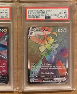 POKEMON SWORD & SHIELD DARKNESS ABLAZE SECRET FULL ART SCIZOR VMAX PSA 10 - Image 1