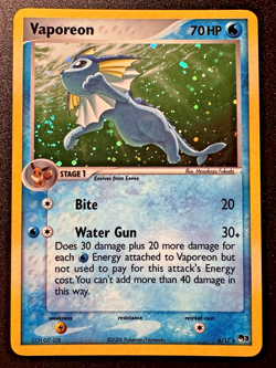 Vaporeon 6/17 POP Series 3 Promo Pokemon Card Holo Foil Rare Swirl Near Mint - Image 1