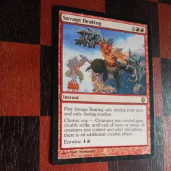 Mtg Savage Beating LP Darksteel Magic Card Rare - Image 3