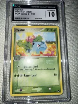 Pokemon TCG Ivysaur Pop Series 2 Card 7/17 CGC 10 Gem Mint 2005 Vintage - Image 1