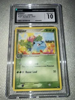 Pokemon TCG Ivysaur Pop Series 2 Card 7/17 CGC 10 Gem Mint 2005 Vintage - Image 4