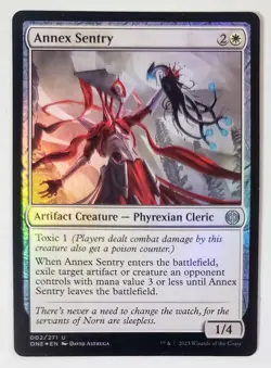 X 1 Annex Sentry FOIL NM 002 Phyrexia All Will Be One MTG Magic The Gathering - Image 1