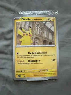 Pokemon x Natural History Museum Promo - Pikachu At The Museum JUMBO card - Image 1