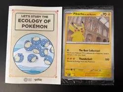 Pikachu At The Museum Jumbo Promo Card Sealed Pokemon x Natural History Museum - Image 1