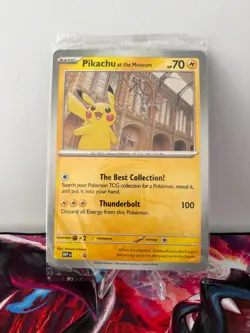 Pokemon x Natural History Museum Promo Pikachu At The Museum JUMBO Card - Image 1