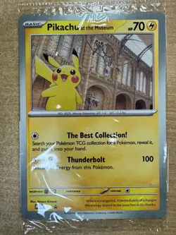 Pokemon x Natural History Museum Promo - Pikachu At The Museum JUMBO card - Image 1