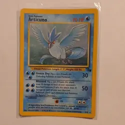 Pokemon Articuno Fossil Holo Rare 2/62 English 1999 The Pokemon Company - Image 1
