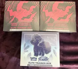 Pokemon TCG 2 Astral Radiance 1 Silver Tempest Sword & Shield ETB Factory Sealed 820650850394 - Image 1