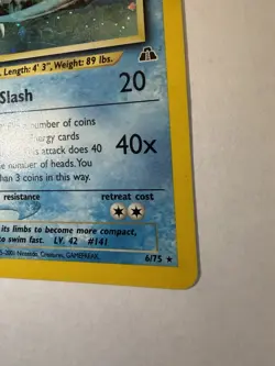 Pokemon TCG Kabutops Neo Discovery Holo Rare 6/75 2001 90 HP Kimiya Masago - Image 2