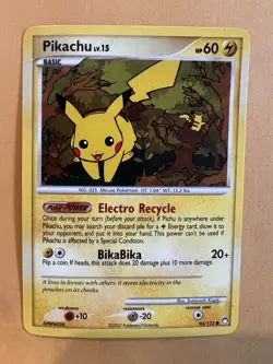 Pokemon Pikachu TCG Mysterious Treasures Card 94/123 Regular Common LP - Image 1