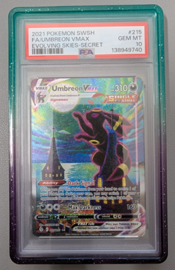 Pokemon Umbreon VMAX PSA 10 215/203 Evolving Skies Graded + Graded Guard - Image 1