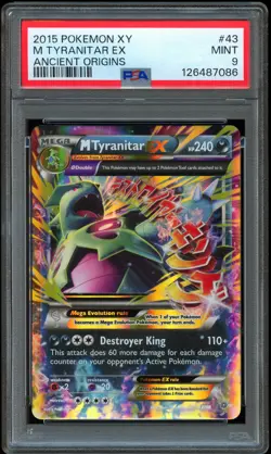 M Tyranitar EX 43/98 Pokemon XY Ancient Origins Holo PSA 9 - Image 1