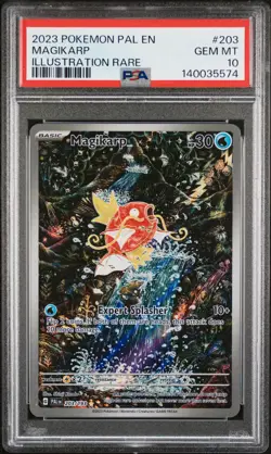 2023 POKEMON PAL EN-PALDEA EVOLVED ILLUSTRATION RARE #203 MAGIKARP PSA 10 - Image 1