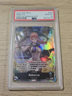One Piece Rebecca Alt Art Leader OP04-039 English PSA 10 Gem Mint - Image 1