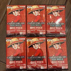 One Piece Tcg OP-13 Booster Pack Lot Of 6 All Brand New - Image 1