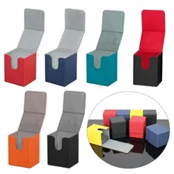 Leather Card Deck Box Magnetic Commander Trading Card Storage Box For TCG MTG UK - Image 3