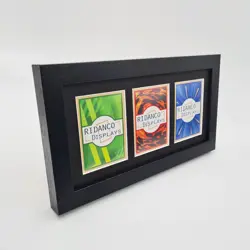 Black 3 Trading Card Frame for TCG, Pokemon, Yu-Gi-Oh!, MTG, Sports Holder Case - Image 1