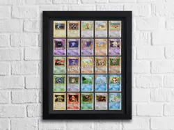 Black 25 Trading Card Frame for TCG, Pokemon, MTG, Sports Display Holder, Wooden - Image 1