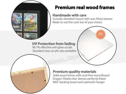 Black 25 Trading Card Frame for TCG, Pokemon, MTG, Sports Display Holder, Wooden - Image 3
