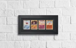 Black 4 Trading Card Frame (1 row) for TCG, Pokemon, MTG, Sports Display Holder - Image 1