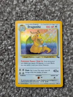 Dragonite 4/62 Fossil Holo Pokemon TCG Vintage Card - Image 1