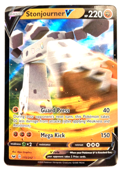 Pokemon Stonjourner V + FREE extra Rare card! - Image 1