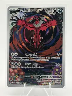 Pokemon Yveltal SV04: Paradox Rift 205/182 Illustration Rare Full Art Holo Card - Image 1