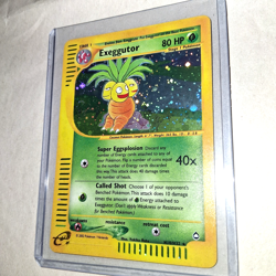 2002 POKEMON CARD EXEGGUTOR 80HP STAGE 1 HOLO H10/H32 BLK STAR E READER EXC COND - Image 1