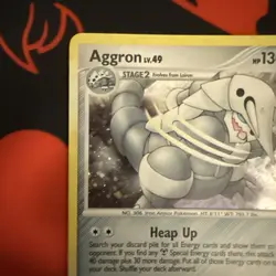 Pokemon TCG Aggron Diamond & Pearl Mysterious Teasures Holo Rare Card 1/123 - Image 2