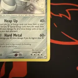 Pokemon TCG Aggron Diamond & Pearl Mysterious Teasures Holo Rare Card 1/123 - Image 4