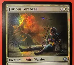 MTG: MAGIC *FURIOUS FOREBEAR* TARKIR DRAGONSTORM, #0013/ UNCOMMON/FOIL / NM - Image 2