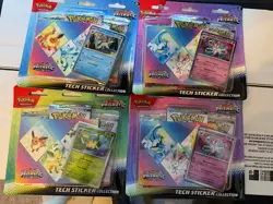 Pokemon TCG Prismatic Evolutions Tech Sticker Collection Blister Sealed Set Of 4 - Image 1