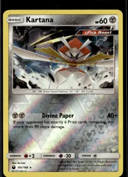 Pokemon Kartana 101/168 Celestial Storm Reverse Holo Rare - Image 1