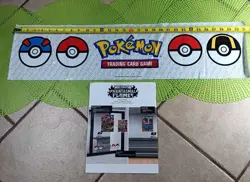 Pokemon TCG Store Display Window Cling Promo Banner Decal 31"×8" MEGA EVOLUTION - Image 1